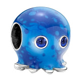 925 Silver Octopus Charm Beads For Bracelets DIY Jewelry Making