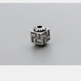 925 Silver Om Mani Padme Hum Spacer Beads for DIY Bracelet Necklace