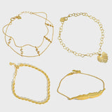 925 Silver Opal Leaves Bracelets Geometric Oval Beads Men Women Jewelry