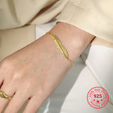 925 Silver Opal Leaves Bracelets Geometric Oval Beads Men Women Jewelry