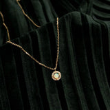 925 Silver Opal Pendant Necklace French Light Female Fine Jewelry