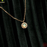 925 Silver Opal Pendant Necklace French Light Female Fine Jewelry