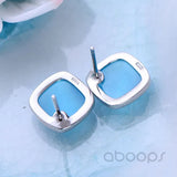 925 Silver Opal Stud Earrings Women Girls
