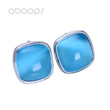 925 Silver Opal Stud Earrings Women Girls