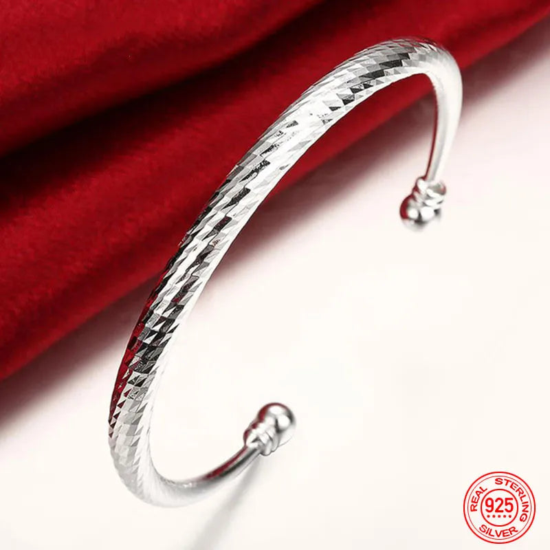 925 Silver Cuff Bracelet for Women Party