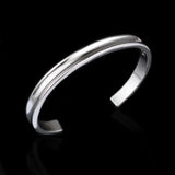 925 Silver Cuff Bracelet Bangle Unisex Couple Gift