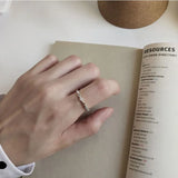 925 Silver Hollow Ring Women Anniversary Jewelry Gift