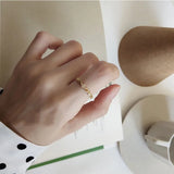 925 Silver Hollow Ring Women Anniversary Jewelry Gift