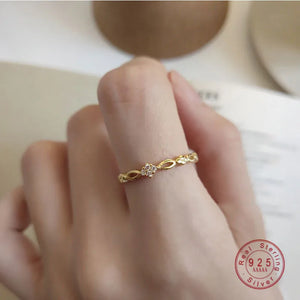 925 Silver Hollow Ring Women Anniversary Jewelry Gift