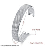 925 Silver Open Web Bangle Bracelet Wedding Charm Jewelry