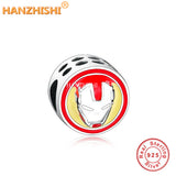 925 Silver Enamel Round Charms Beads For Bracelet Necklace