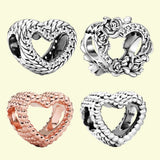 925 Silver Heart Charm for Bracelet Making