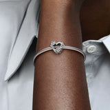 925 Silver Heart Charm for Bracelet Making