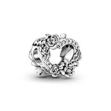 925 Silver Heart Charm for Bracelet Making