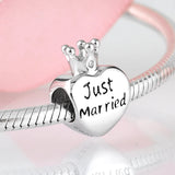 Women's silver plated Heart Shape Charm with Cubic Zirconia