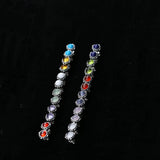925 Silver January Garnet Stud Earrings