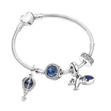 925 Silver Bracelet Travel Theme Pendant Sparkle Light Gift