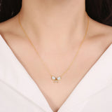 925 Silver Butterfly Necklace Sweet Wedding Jewels Long Chain