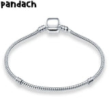 925 Silver Rose Charm Beads Bracelet Women Fine Jewelry