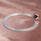 925 Silver Rose Charm Beads Bracelet Women Fine Jewelry