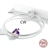 925 Sterling Silver Halloween Christmas Beads Bracelet DIY Accessories