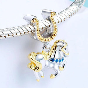 925 Silver Horseshoe Charm for European Bracelet