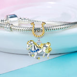 925 Silver Horseshoe Charm for European Bracelet