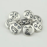 925 Silver Crying Smiling Spacer Beads for Making