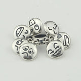 925 Silver Crying Smiling Spacer Beads for Making