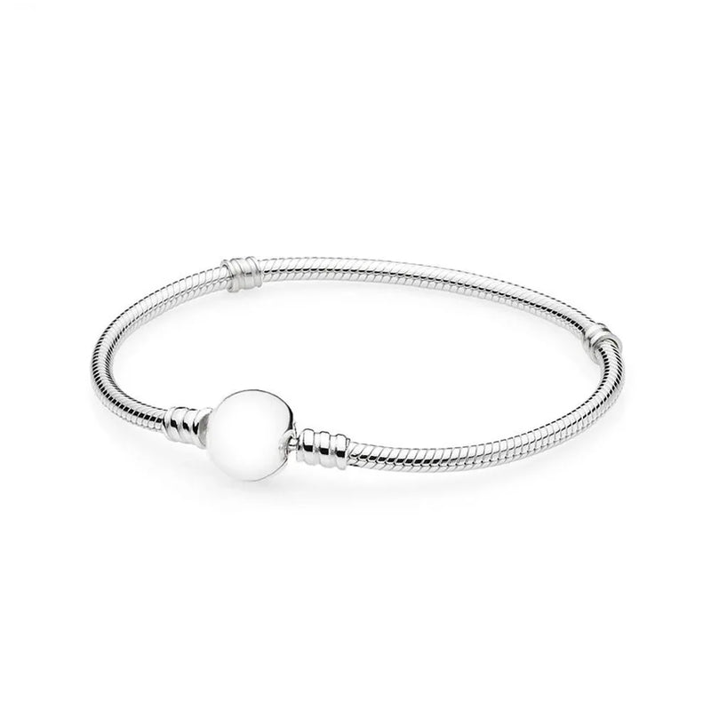 925 Sterling Silver Signature Clasp Pan Bracelet for Women