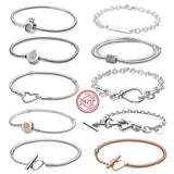 925 Silver T-Bar Double Wrap Bracelet DIY Jewelry