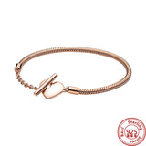 925 Silver T-Bar Double Wrap Bracelet DIY Jewelry