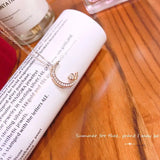 925 Silver Necklace Zircon Inlay Star Heart Month Love Necklace