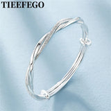 925 Silver Weave Bracelet for Women