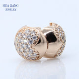 925 Sterling Silver Heart-Shaped Clip Beaded Jewelry