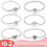 925 Silver Snake Chain Bracelet Charm Beads Women Pendant Bead DIY Jewelry