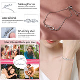 925 Silver Snake Chain Bracelet for Charms Beads Safety Chain
