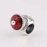 925 Sterling Silver Snowman and Santa Hat Charm Bead