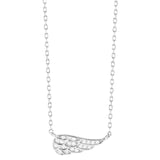 925 Sterling Silver Original Wing Necklace Unique Statement Feather Chain Female