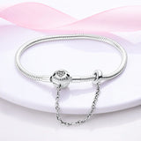 925 Silver Bracelet Love Heart Flower Evil Eye Beaded Fit 925 Charm Jewelry