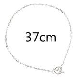925 Silver Ot Button Choker Necklace Women Lady Jewelry