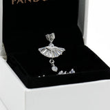 925 Silver Dancer Dress CZ Earrings Romantic Love Jewelry