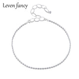 925 Silver Oval Ball Bead Necklace Fashionable Choker for Girls