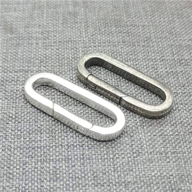925 Silver Oval Lobster Clasp for Bracelet Necklace