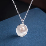 925 Silver Pearl Necklace for Women, Elegant Gift for Birthday