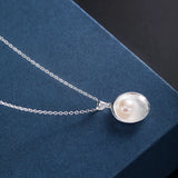 925 Silver Pearl Necklace for Women, Elegant Gift for Birthday