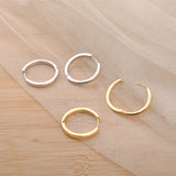 925 Silver Oversize Circle Hoop Earrings Crystal Round Earring Brincos