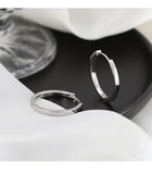 925 Silver Oversize Circle Hoop Earrings Crystal Round Earring Brincos