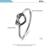 925 Silver Heart Ring for Women Sweet Finger Rings Fine Jewelry Gift
