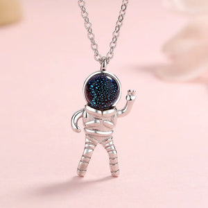 925 Silver Paceman Planet Necklace Women Lady Student Girl Fine Jewelry